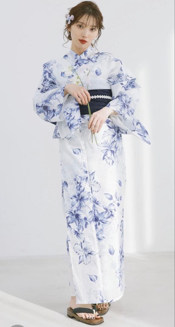 浴衣　帯　２点セット　水仙の夕涼み