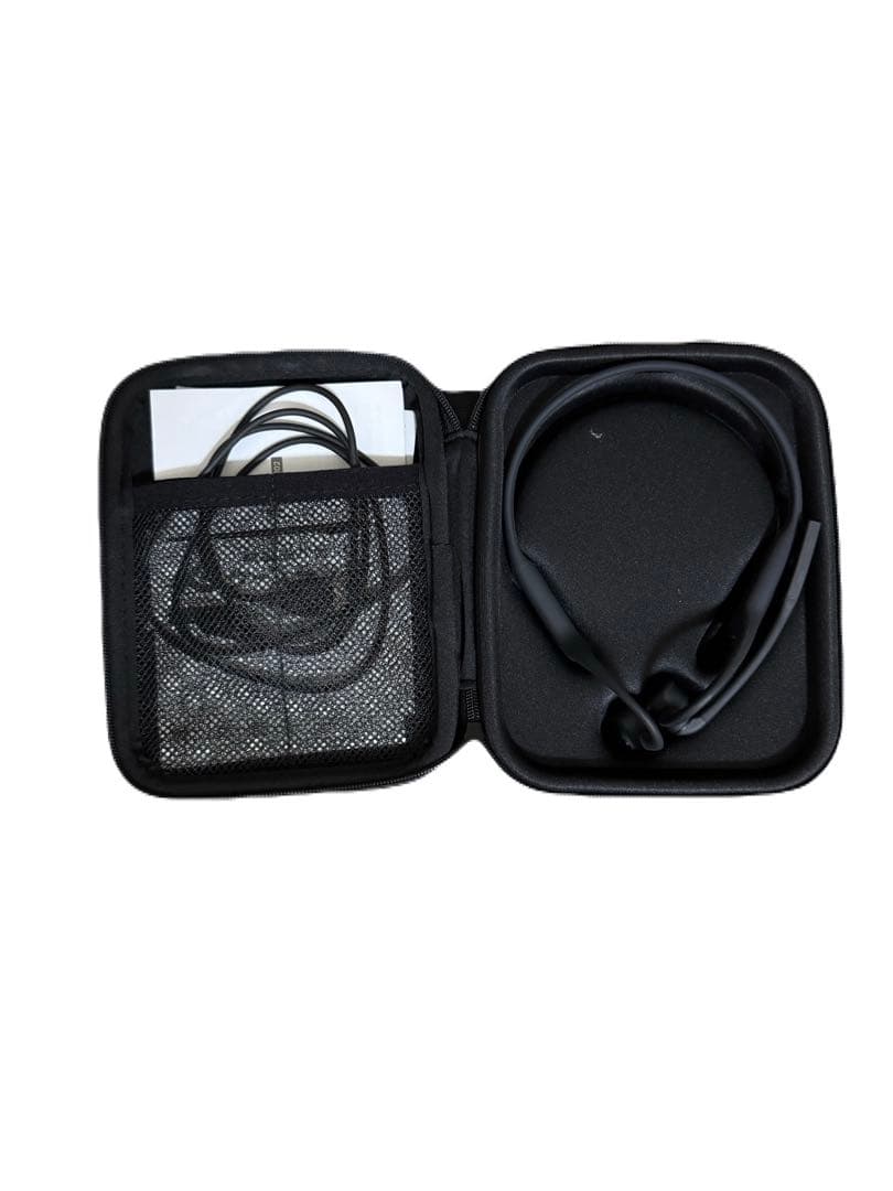 【美品•ほぼ未使用】骨伝導イヤホン　AfterShokz OPENCOMM・黒