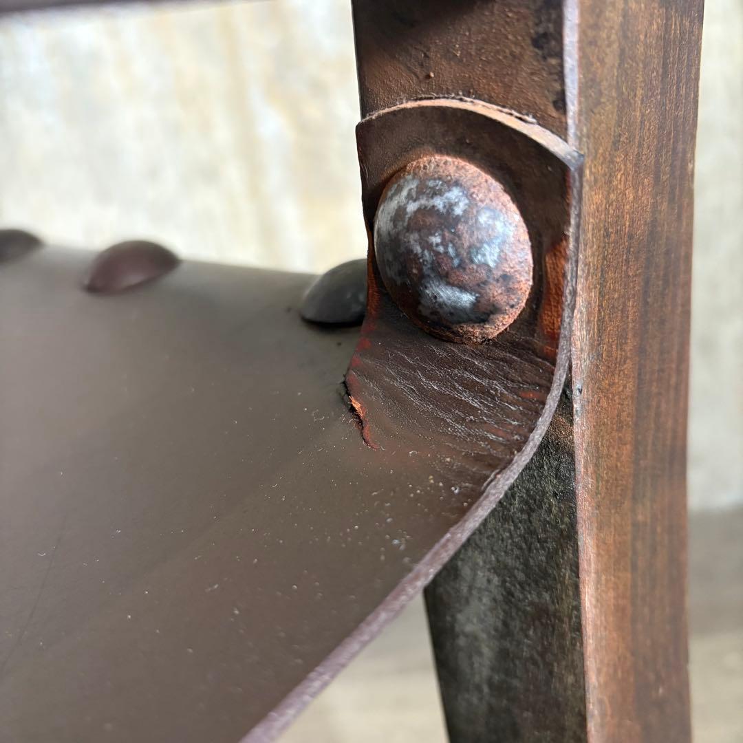 NAVARRO ARGUDO スペイン　ヴィンテージ　レザーシートチェア　②