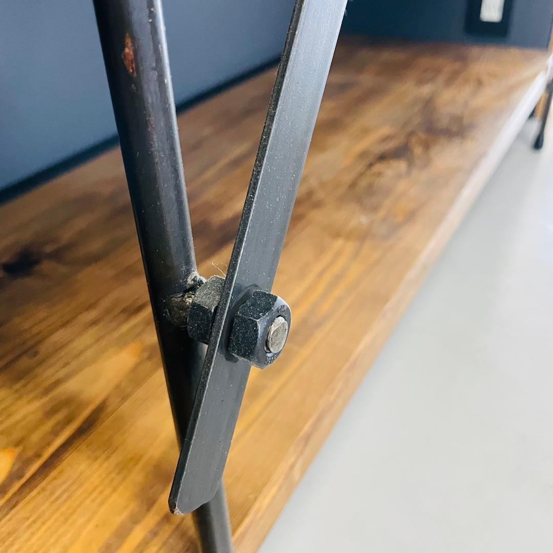 インダストリアル 5段シェルフ 幅100 高さ170 木製×スチール 店舗什器❶