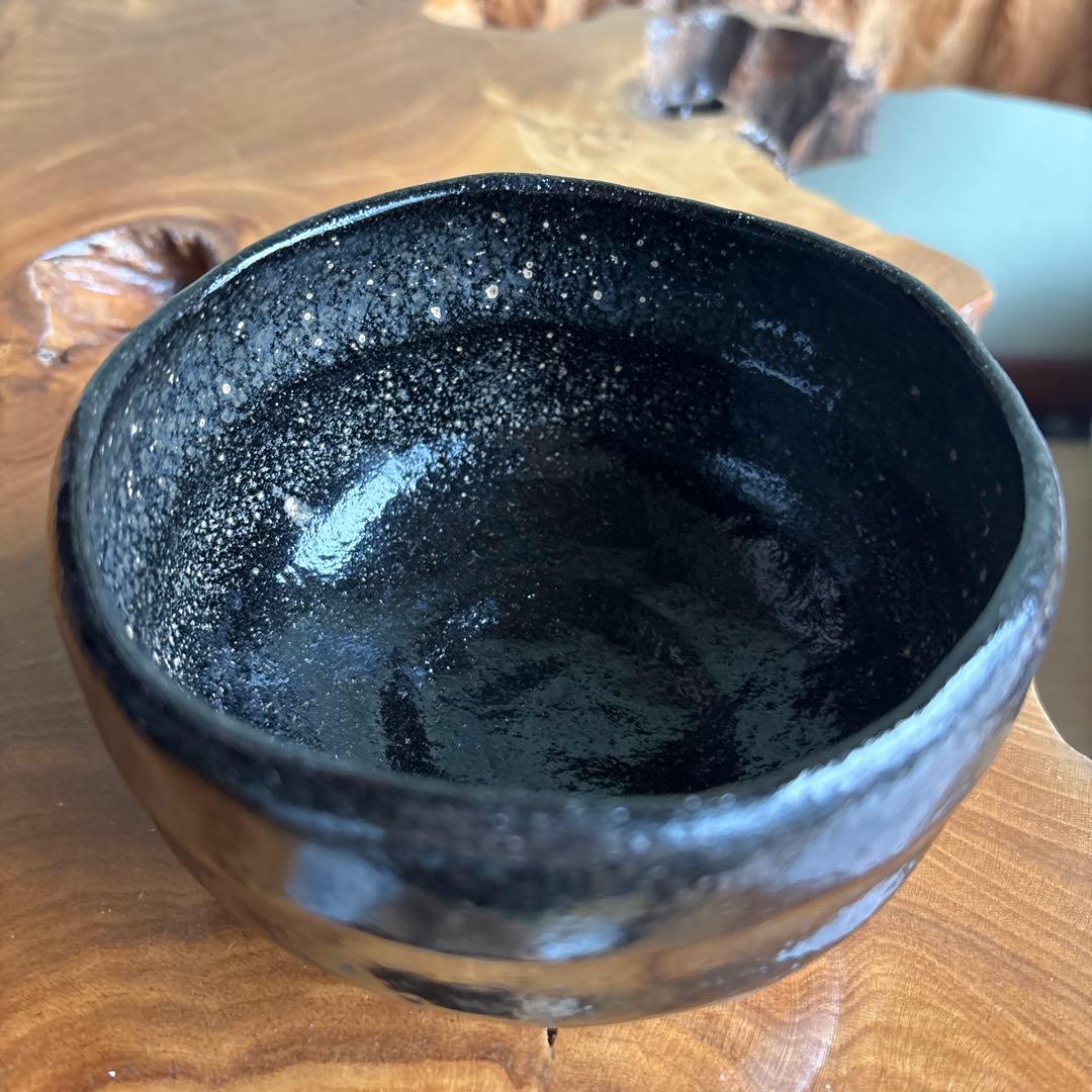 寿月窯 黒楽茶碗 楽焼 抹茶碗 茶道具 共箱 (16)