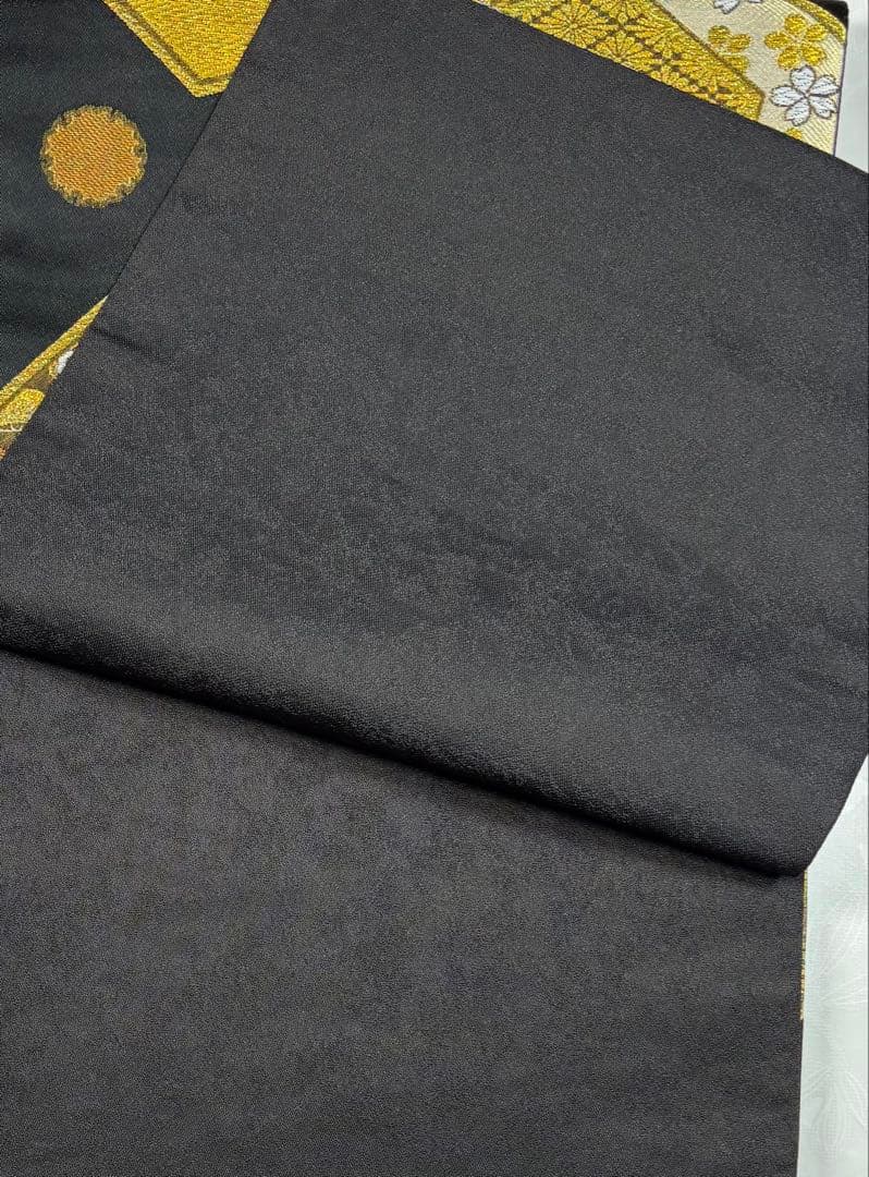 sh-065 化繊袋帯全通　振袖　成人式　美品