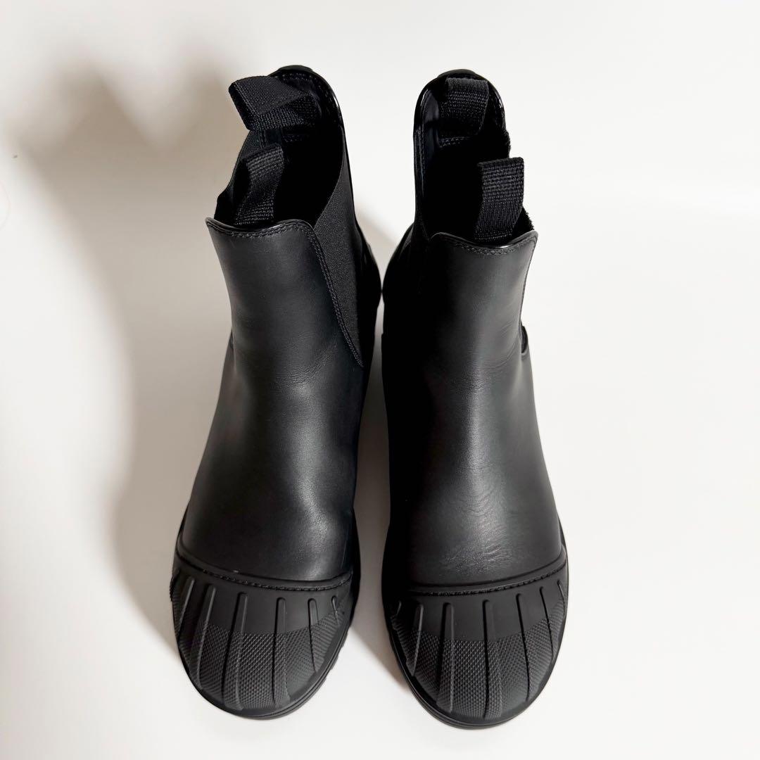 未使用級　ロゴ　厚底　DIOR チェルシーブーツ　サイドゴア　オールレザー