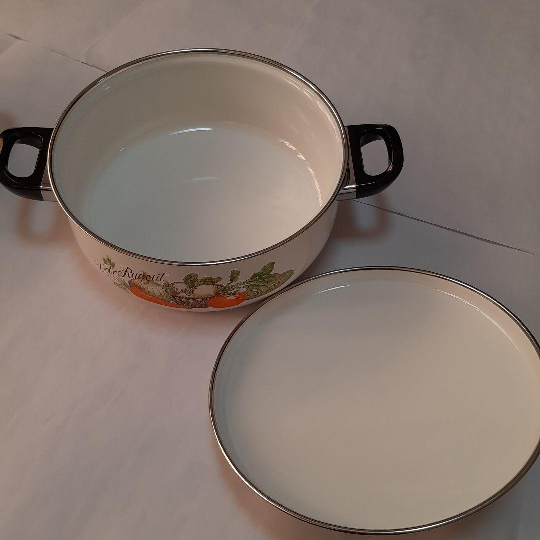 未使用　ホーロー鍋2点 & やかんセット　サンゴーホーロー　三郷陶器　昭和レトロ