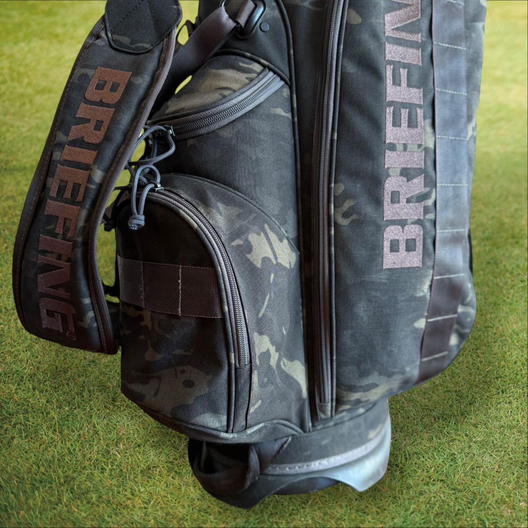 おまけ有　ブリーフィング　キャディバッグ　迷彩　カモフラ　黒　グリーン　CR-4
