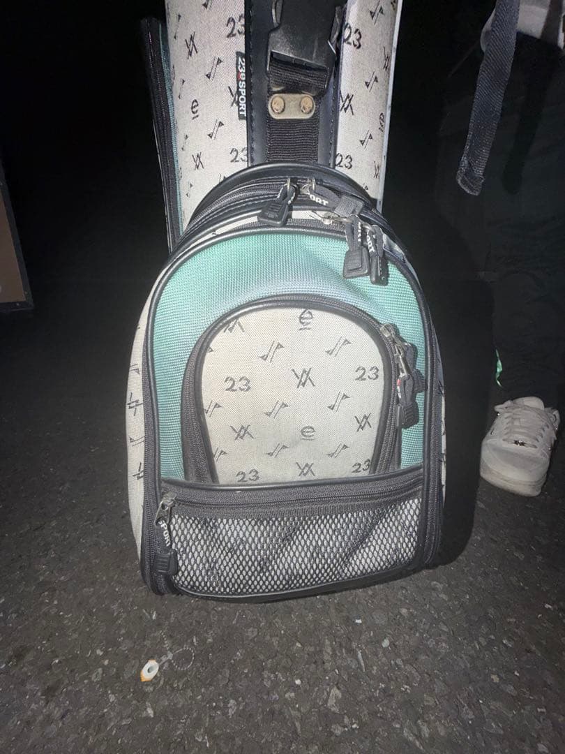 グレーと黒のパターンキャディバッグ