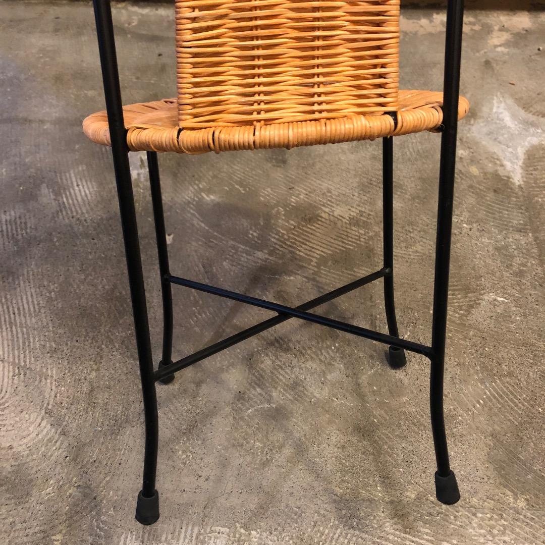 アイアン × ラタン　藤細工　 ハイバックチェア　スツール　アイアン家具　椅子