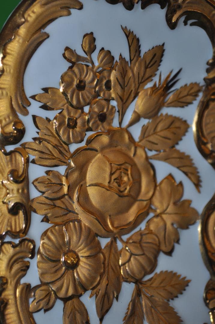 【マイセン】超高級品ゴールドレリーフ・ゴールドリムキャビネットプレート