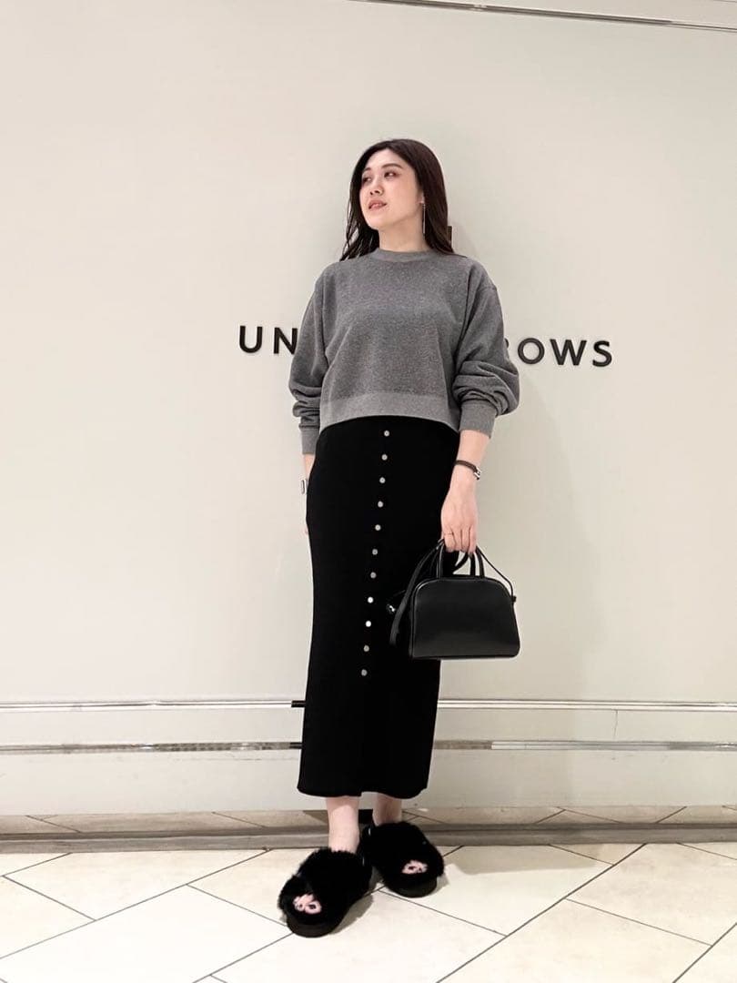 ユナイテッド アローズ ビジューフェイクファーバックストラップサンダル　37