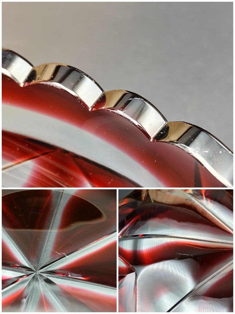 定価36万3千円☆薩摩切子 大皿 薩摩ガラス工芸（切子、江戸切子、薩摩切子）