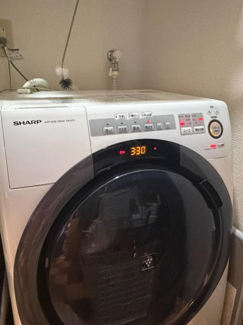 限定格安【SHARP製 2019年式】ドラム式洗濯機 ES-S7C-WL