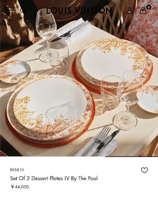 LOUIS VUITTON by The Pool デザートプレート 2枚セット