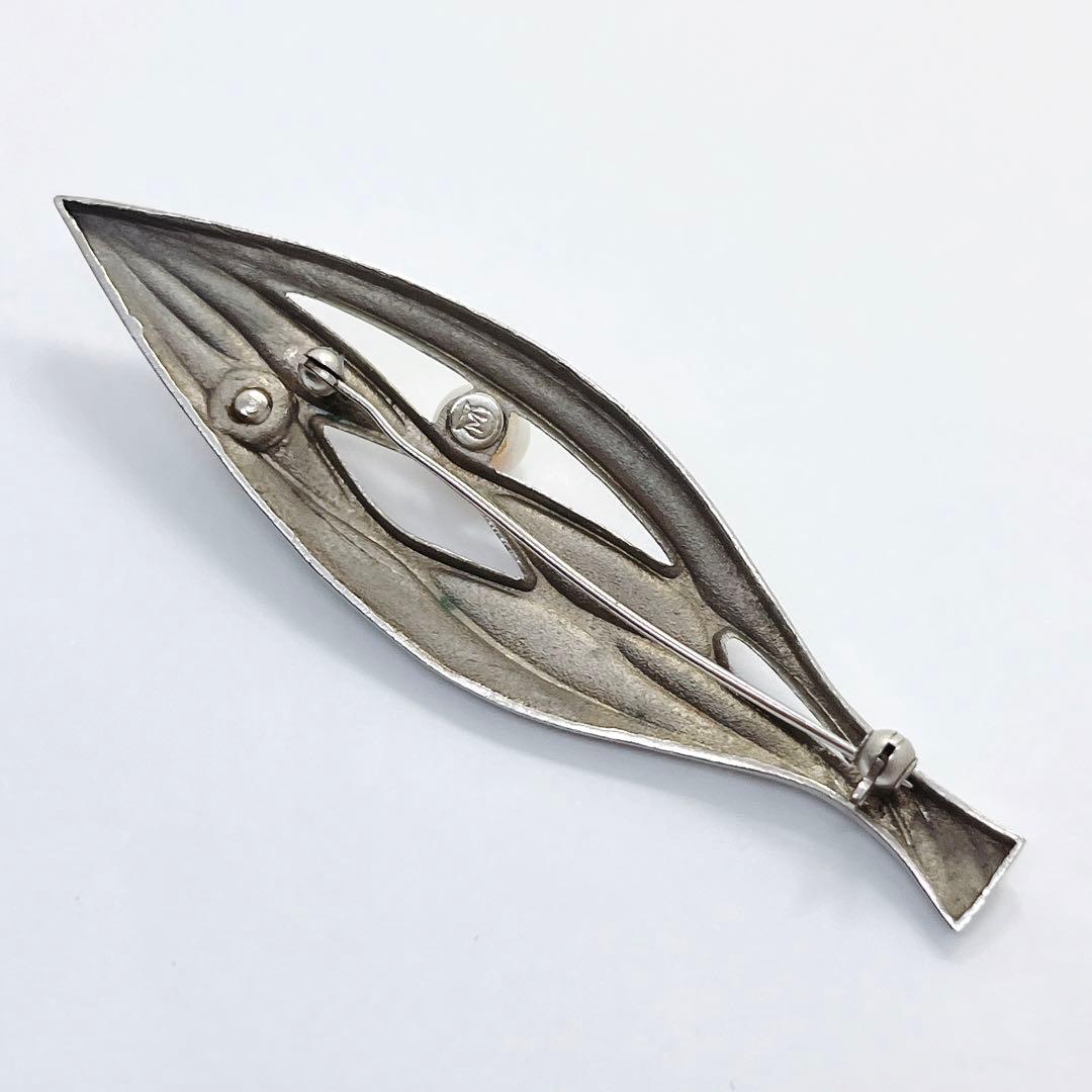 MIKIMOTO ミキモト パール　ブローチ　コサージュ　リーフ　葉