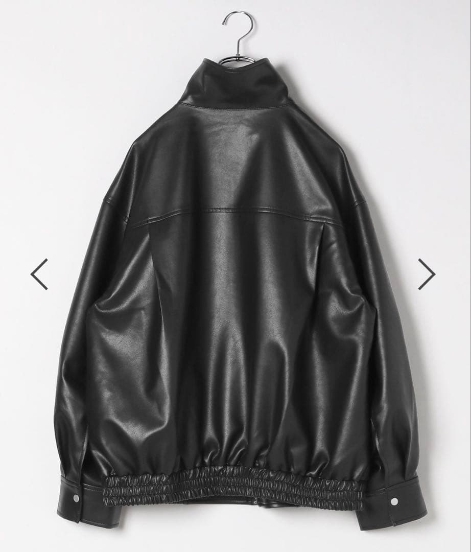 あみ⭐︎フェイクレザーブルゾン　レプシィム LEPSIM ブラック