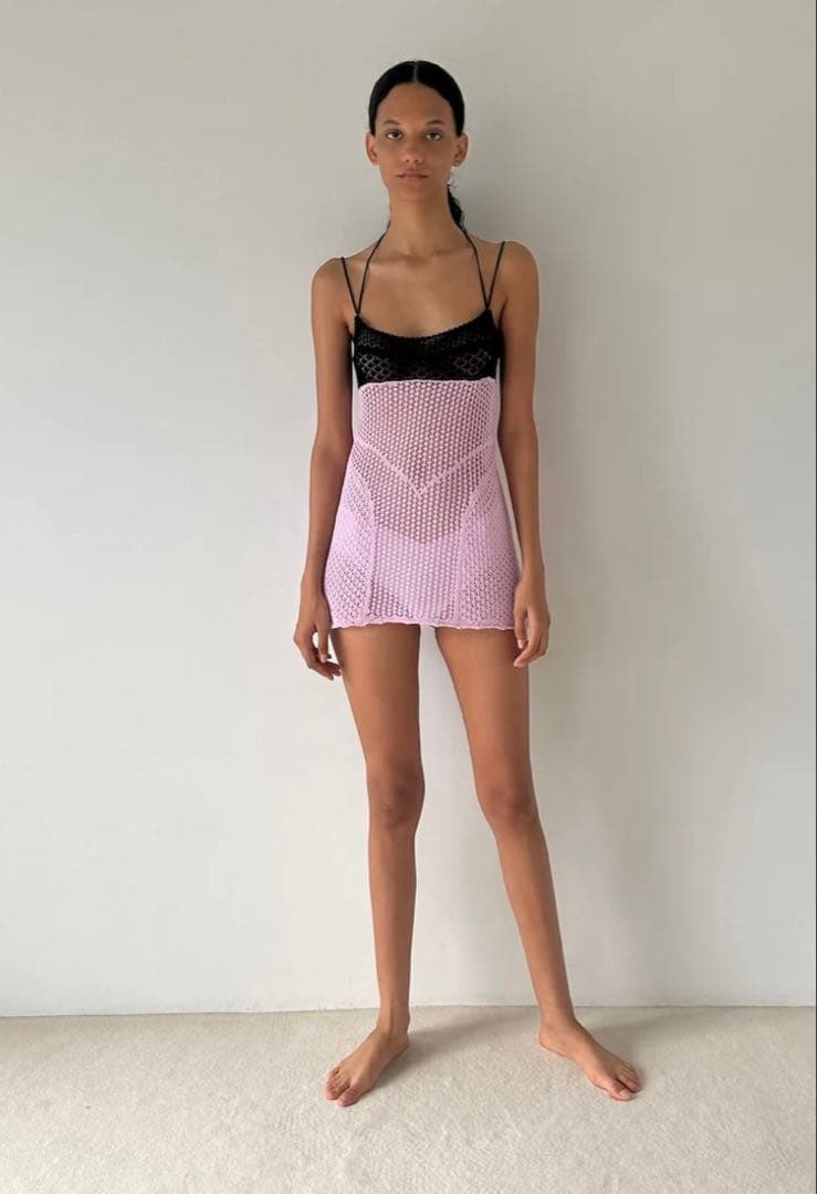 FETICO LACE KNIT SLIP DRESS（レースキャミソール）