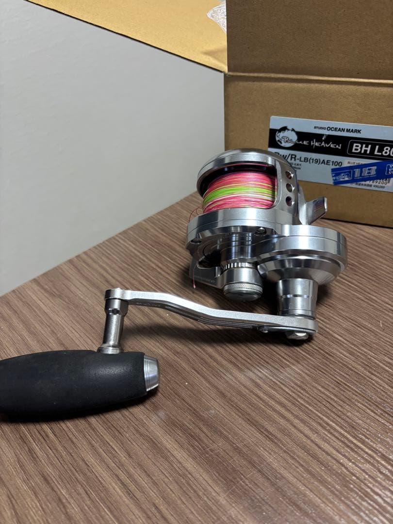 スタジオオーシャンマークブルーヘブン　BH L 80 ベイトリール ライン付