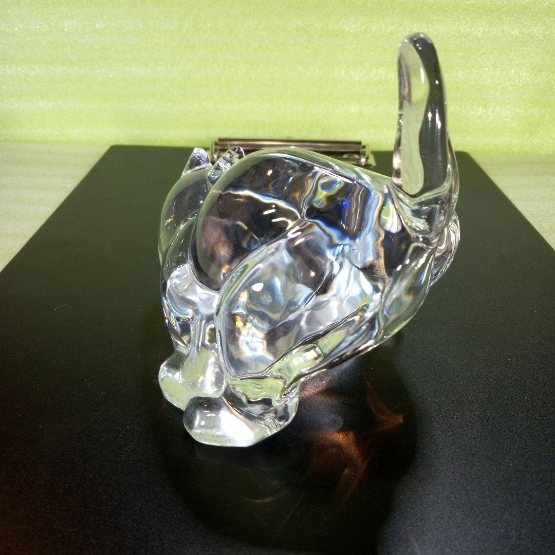 Hadeland　ハーデランド　猫の置物　クリスタルガラス？　※小傷多数有り