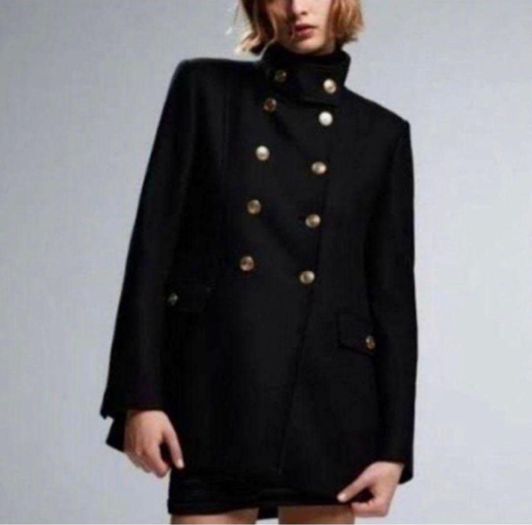 極美品✨ZARA×MANTECO ナポレオンコート 金ボタン ダブル Lサイズ