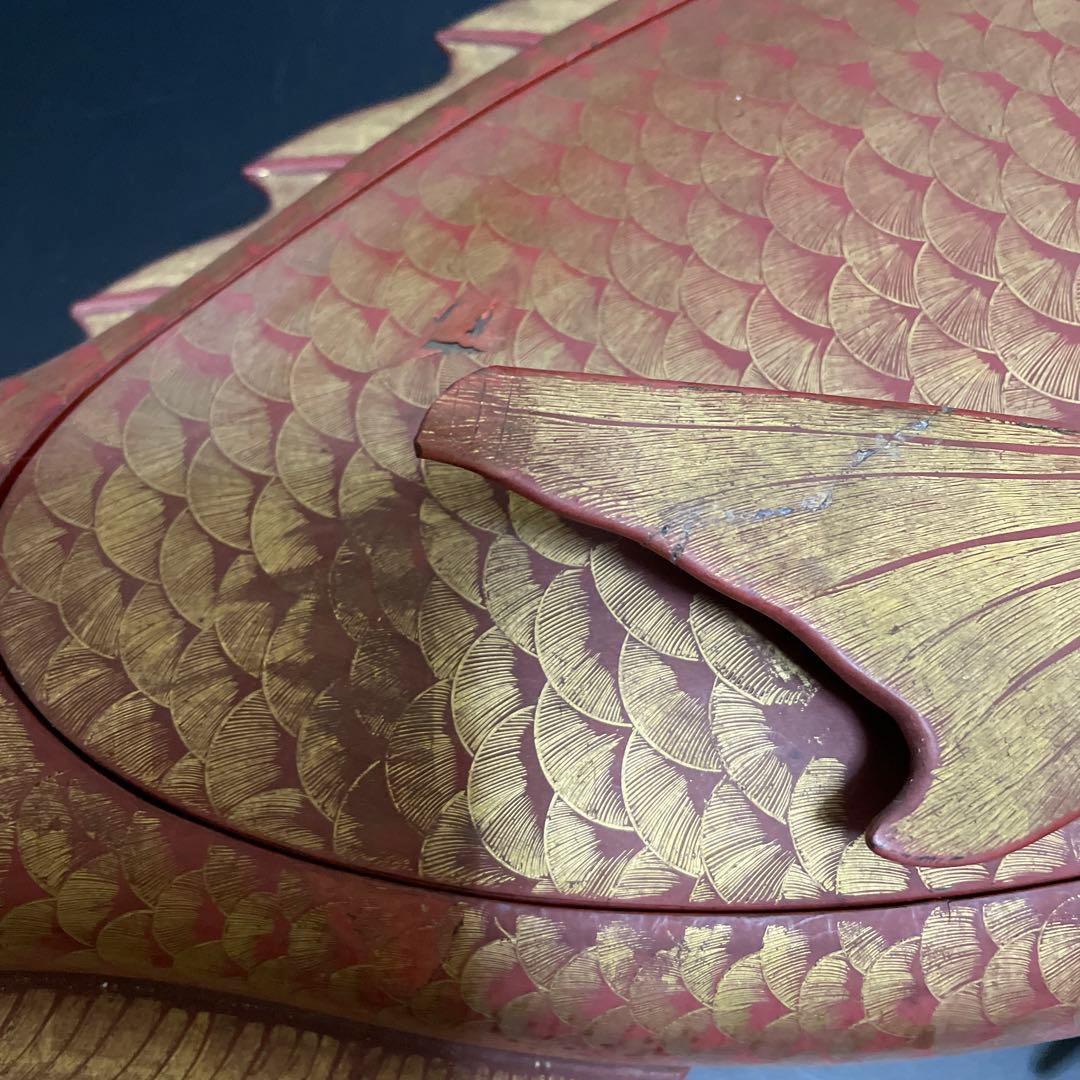 時代物　特大　木製　鯛菓子器　刺身盛り