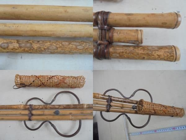 Aka6896　斑竹　紋竹　古竹　一輪差　花入