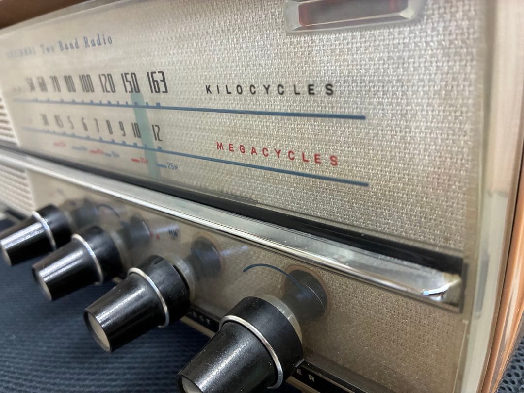 美品☆作動品☆ナショナル2バンド真空管ラジオ BX-300型 昭和35年頃の品