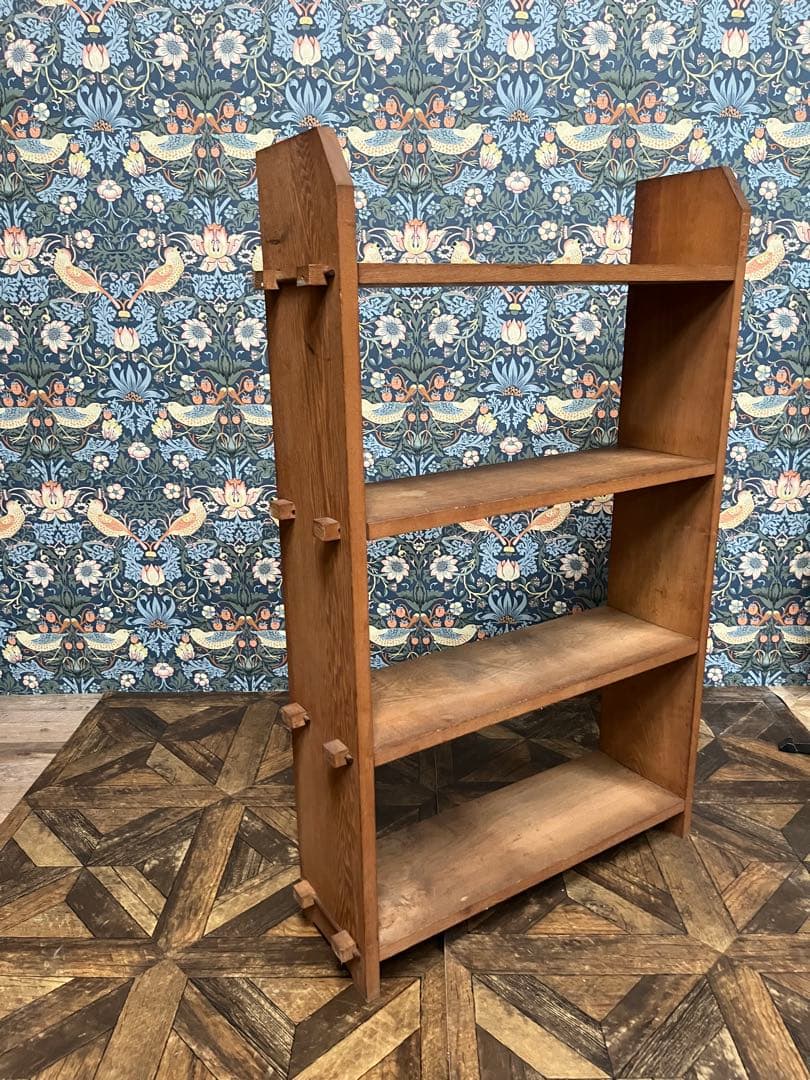 シェルフ 木製 当時物 楔棚 インテリア 棚 昭和レトロ 本棚