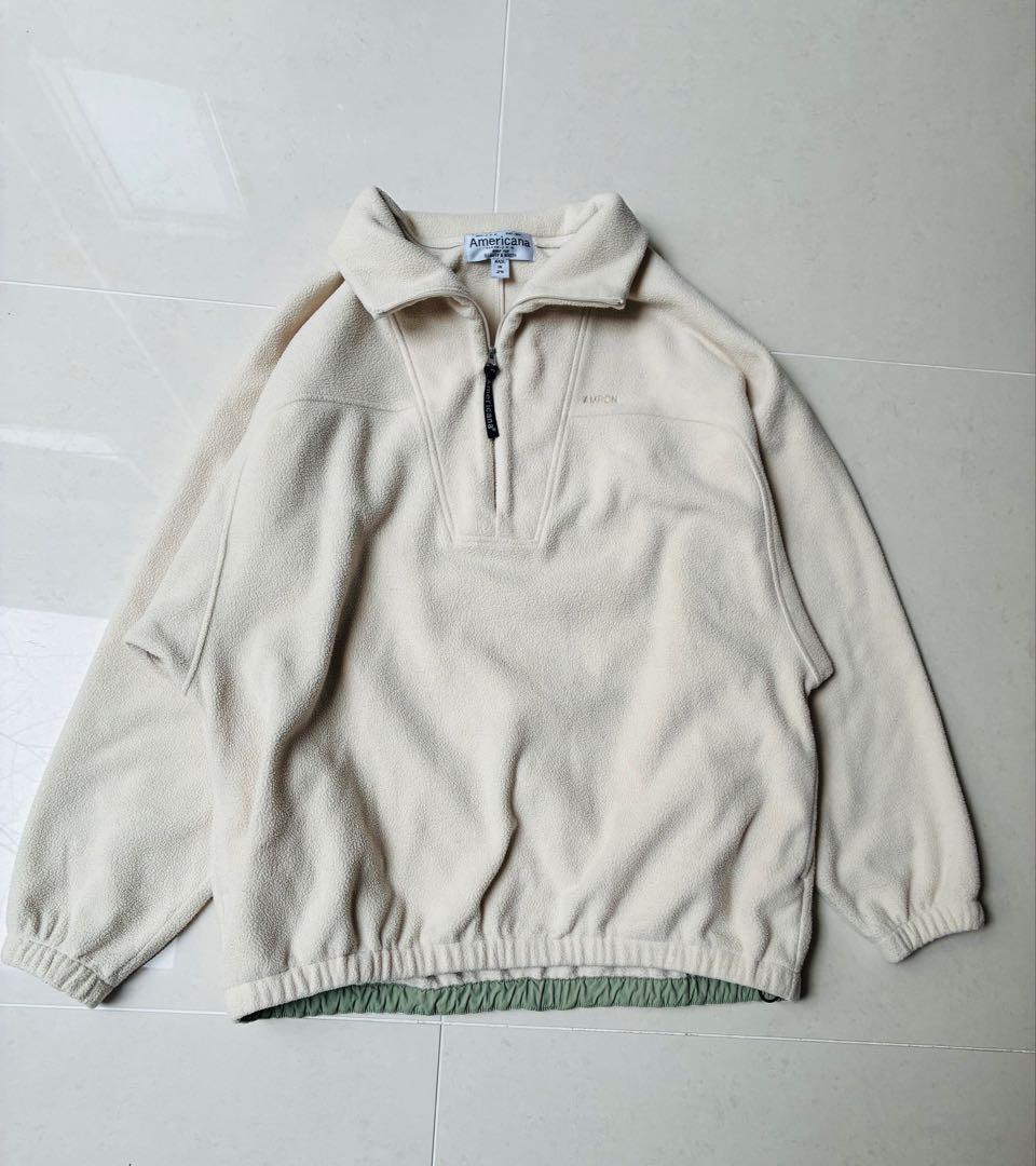 【別注】Americana アメリカーナ フリース　ハーフジップ　プルオーバー