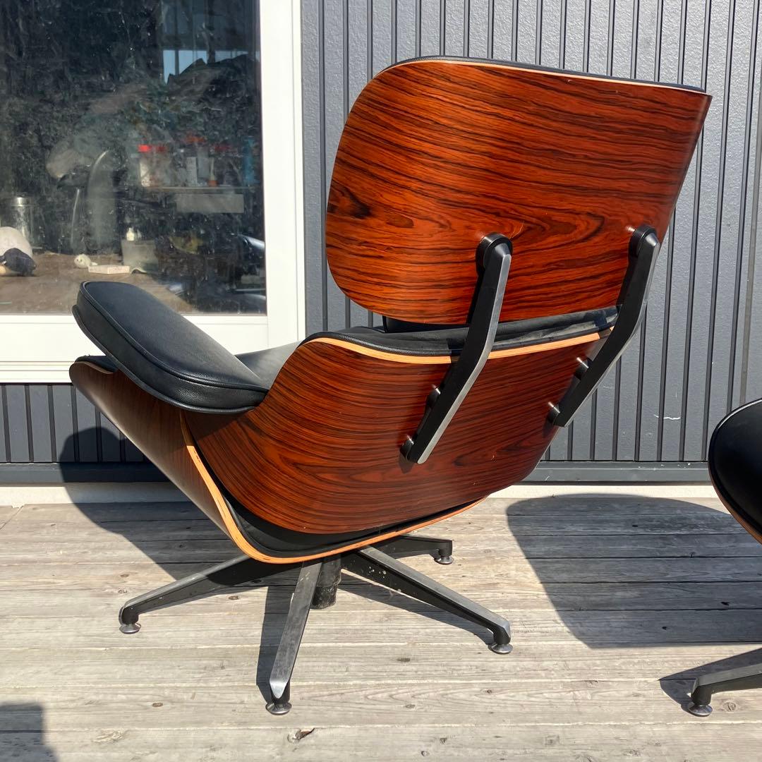 北欧レトロ イームズ リプロダクト ラウンジチェア アームチェア オットマン付き