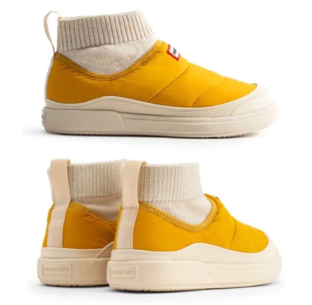 ★HUNTER★インアウト パファーニットカフブーツ 23cm