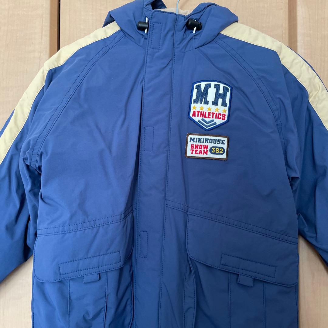 再お値下げ一度着用ミキハウスM.H.ATHLETICSスキーウェアセット120㎝