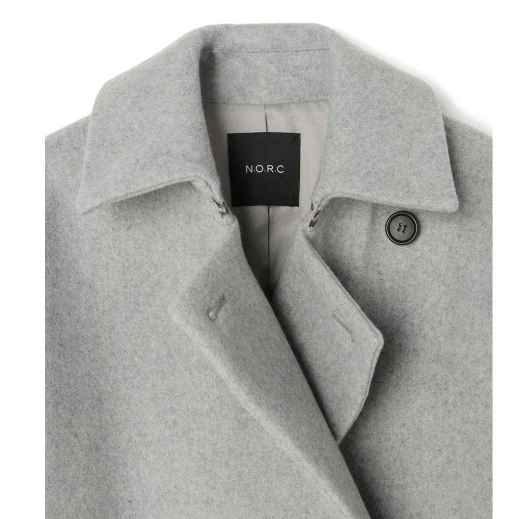 新品　n.o.r.c　メルトンPコート　40700円　サイズ２　ゆったりデザイン