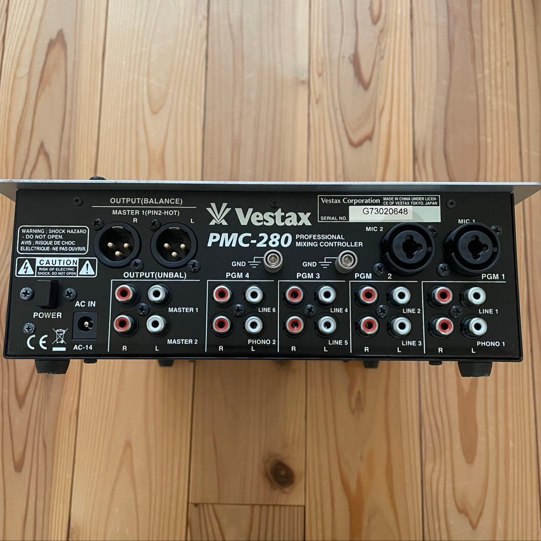 Vestax PMC-280 DJミキサー 4チャンネル 通電 音出OK