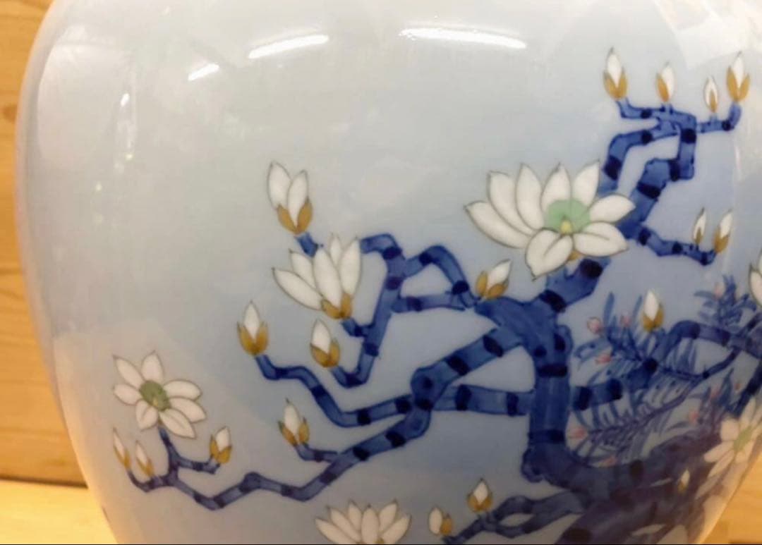 未使用/特価❕深川製磁/オールド深川/孔雀/花瓶/1点　花入/壷/大花瓶