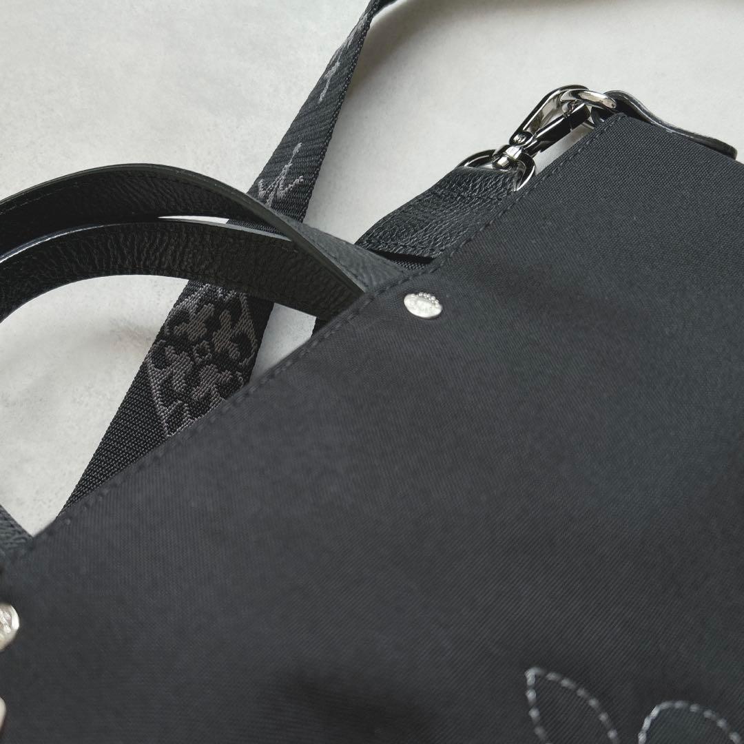 ラシット　ナイロン2WAYトートバッグ　ブラック 黒