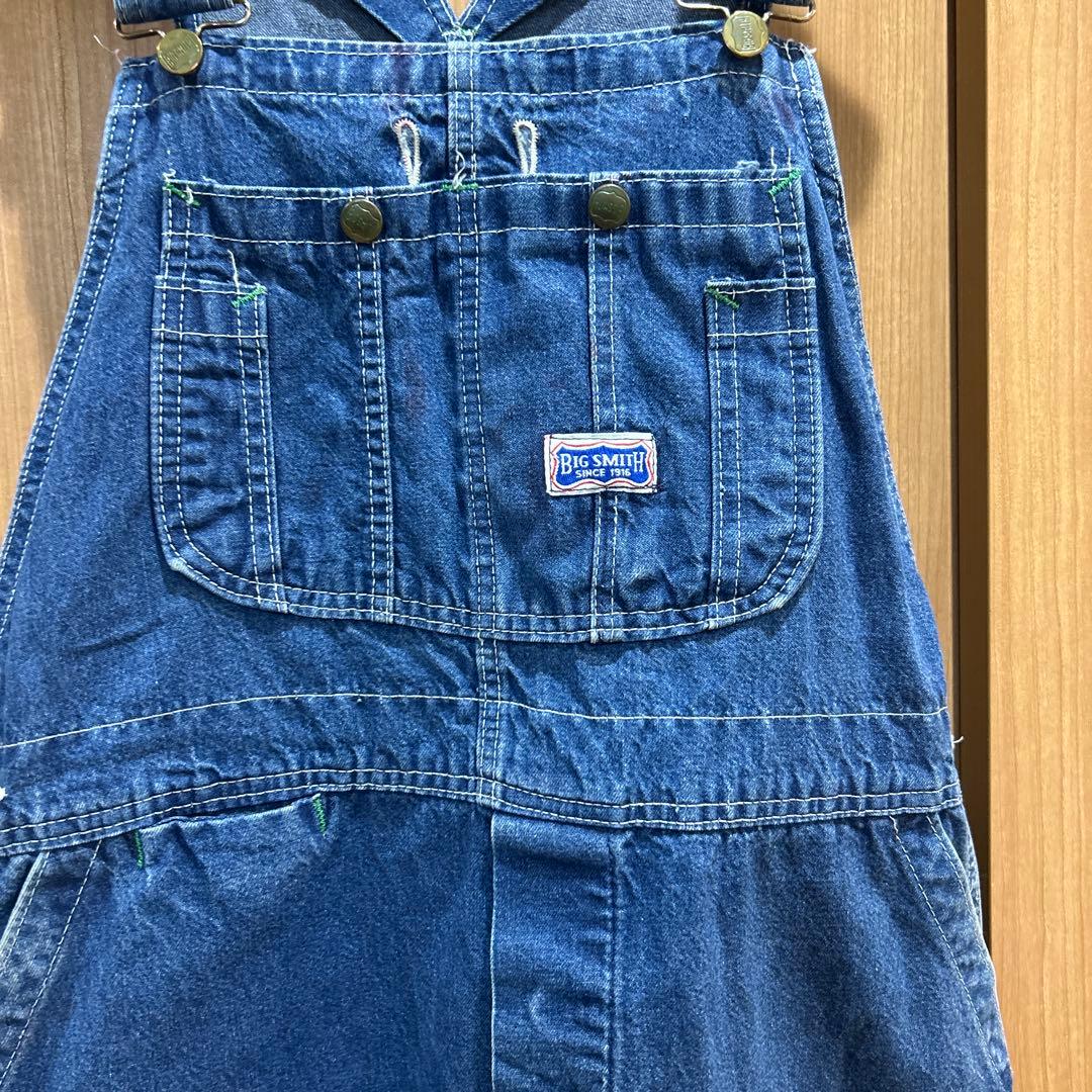 60〜70s ＵＳＡ製BIG SMITH デニムオーバーオール ＬＬサイズ