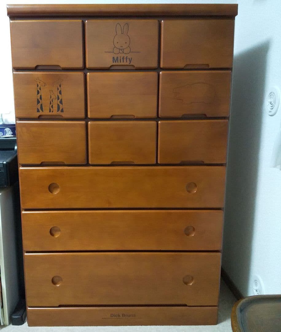 【美品】ミッフィー たんす チェスト ブルーナ 収納タンス
