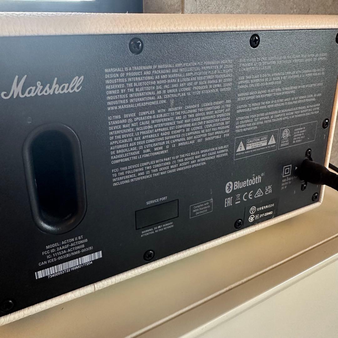 Marshall Acton II ワイヤレススピーカー ホワイト