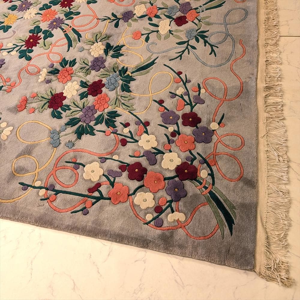 川島織物　天津手織緞通　手織り　265×265　段通　絨毯　カーペット　中国