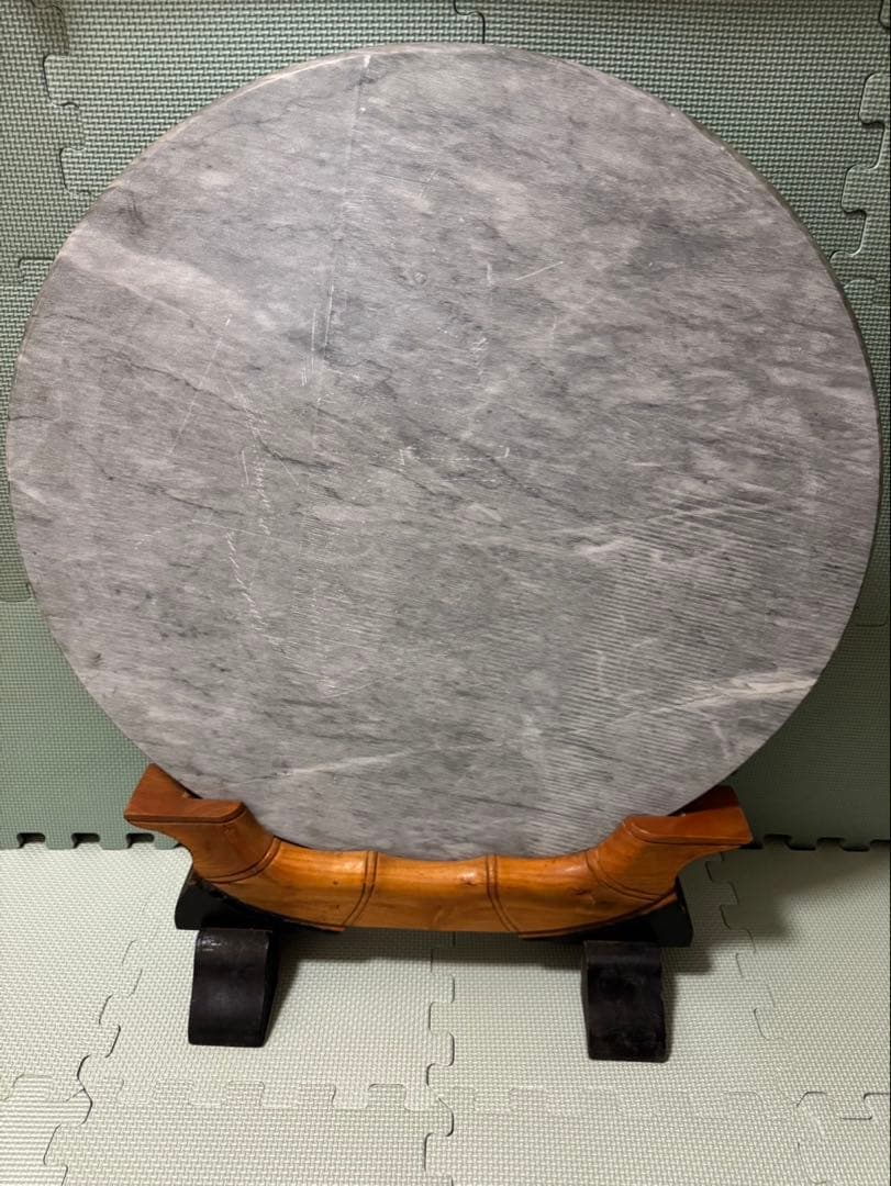 虎　衝立　大理石