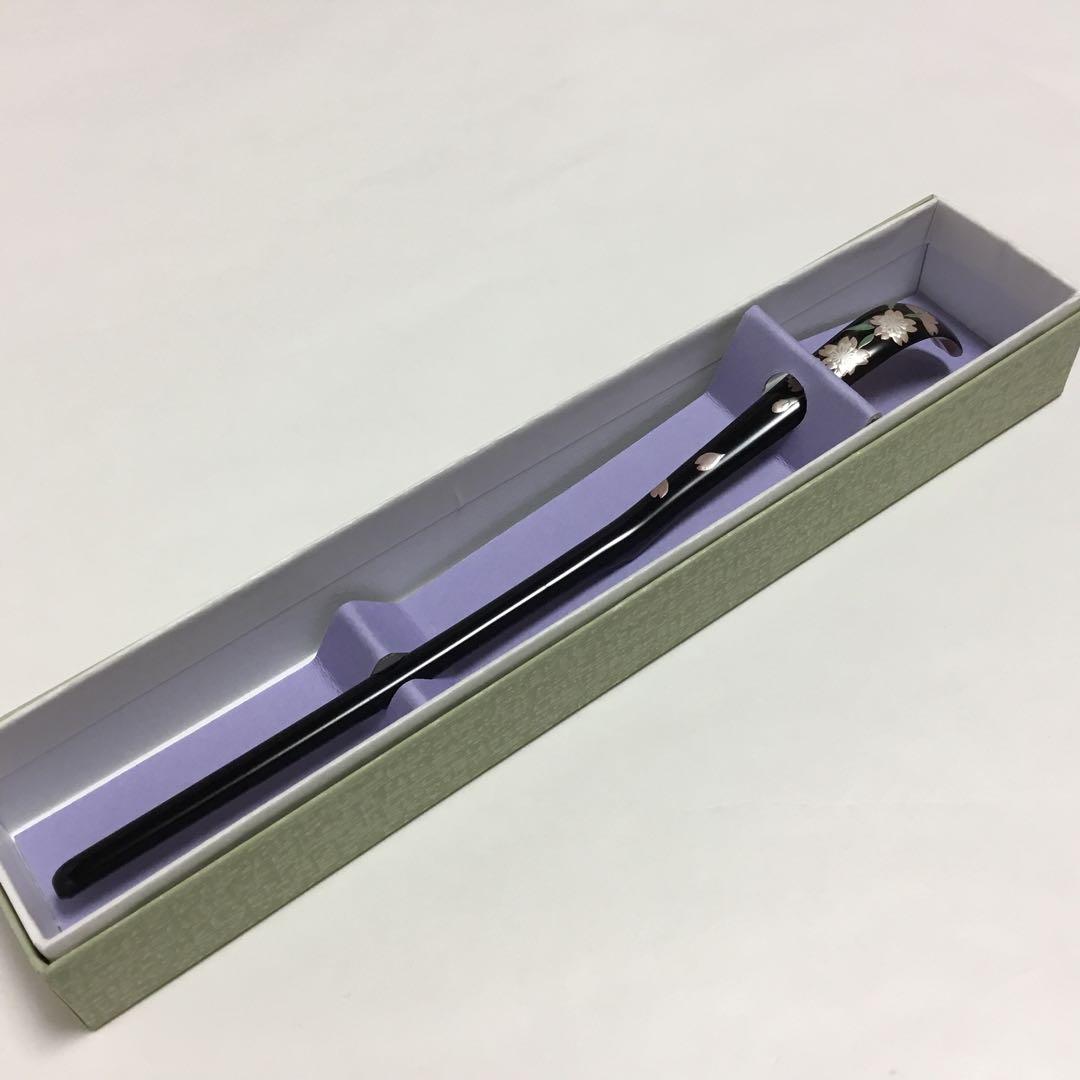 茶杓 煤竹 黒塗 銀桜 茶道具 新品