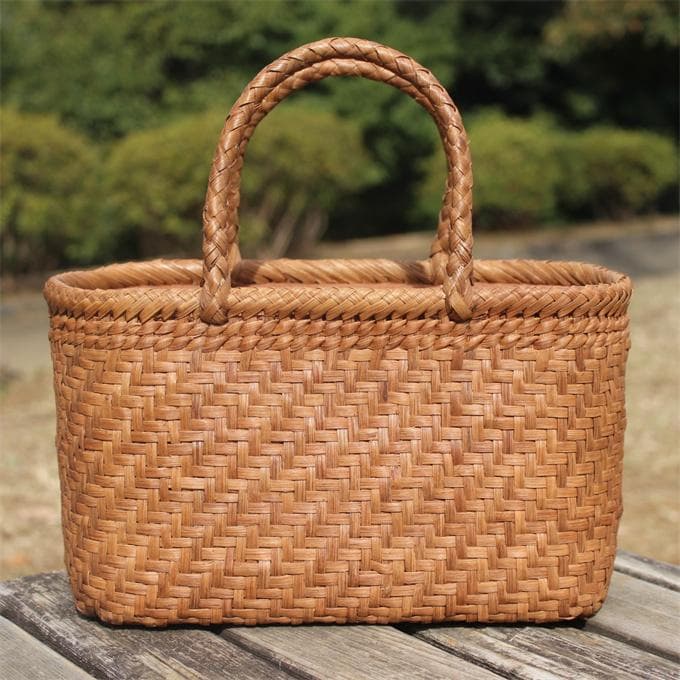 最高 山葡萄 蔓 かごバック 籠 巾着 職人の手作り かご バック
