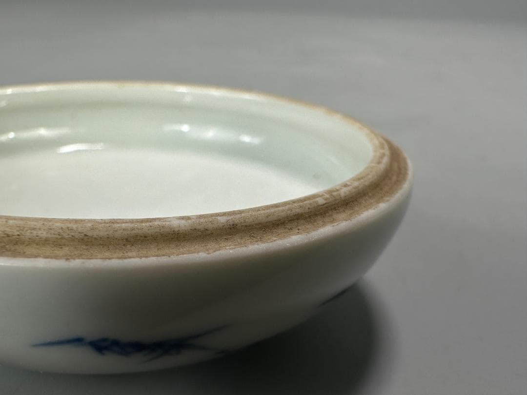 中国美術　清時代　清朝　青花人物画香合　蓋物　唐物　古物保証　時代物　香道具