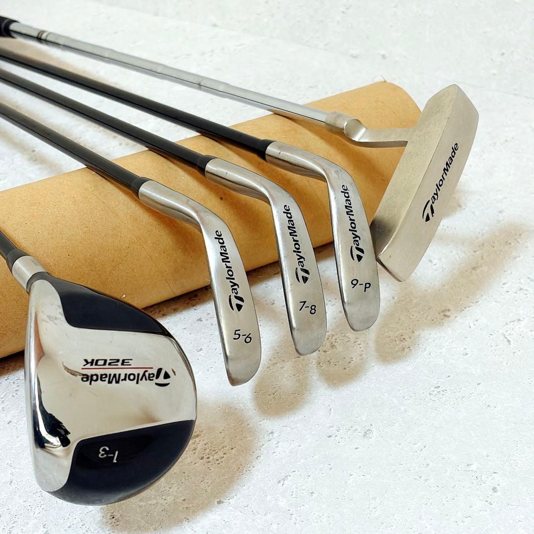 美品 テーラーメイド 320K ゴルフセット キッズ 5本 スタンド式バッグ付