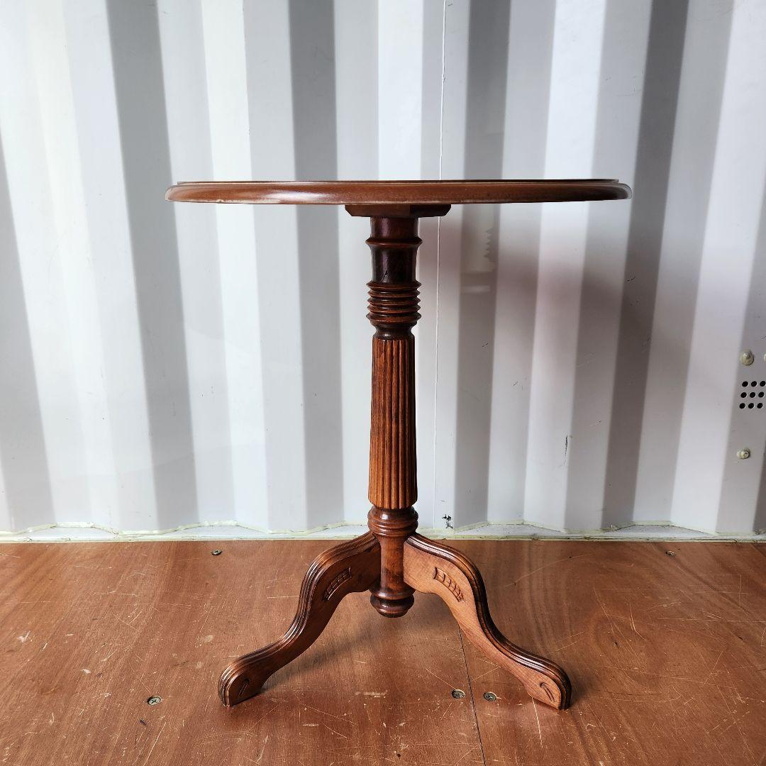 はる屋　象嵌細工 猫脚 テーブル サイドテーブル 飾台 イタリア製