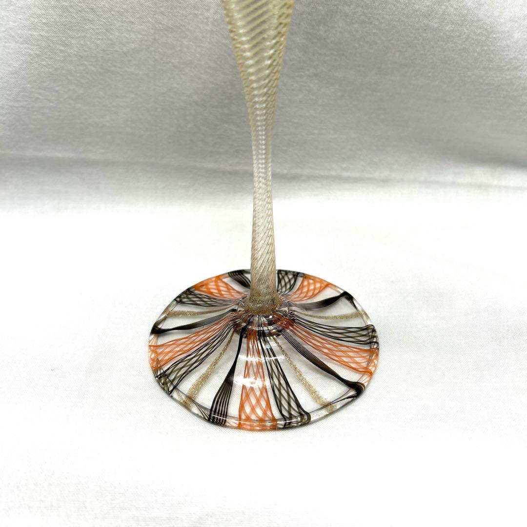 ベネチアングラスSegusoアートグラス フラワーベース　ヴィンテージ未使用品