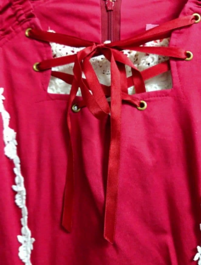 u*o様 裾スカラップ ジャンパースカート【傷みあり.説明文必読】