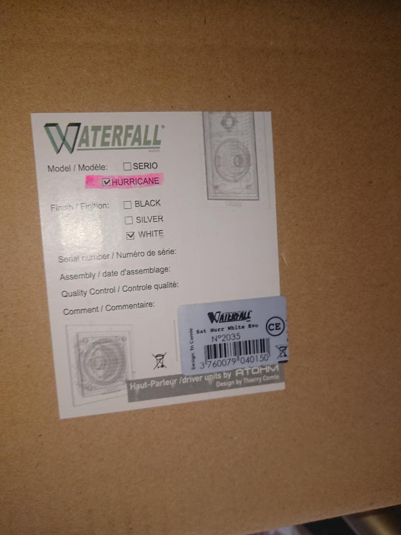 スピーカー・ウーファー Waterfall Hurricane EVO