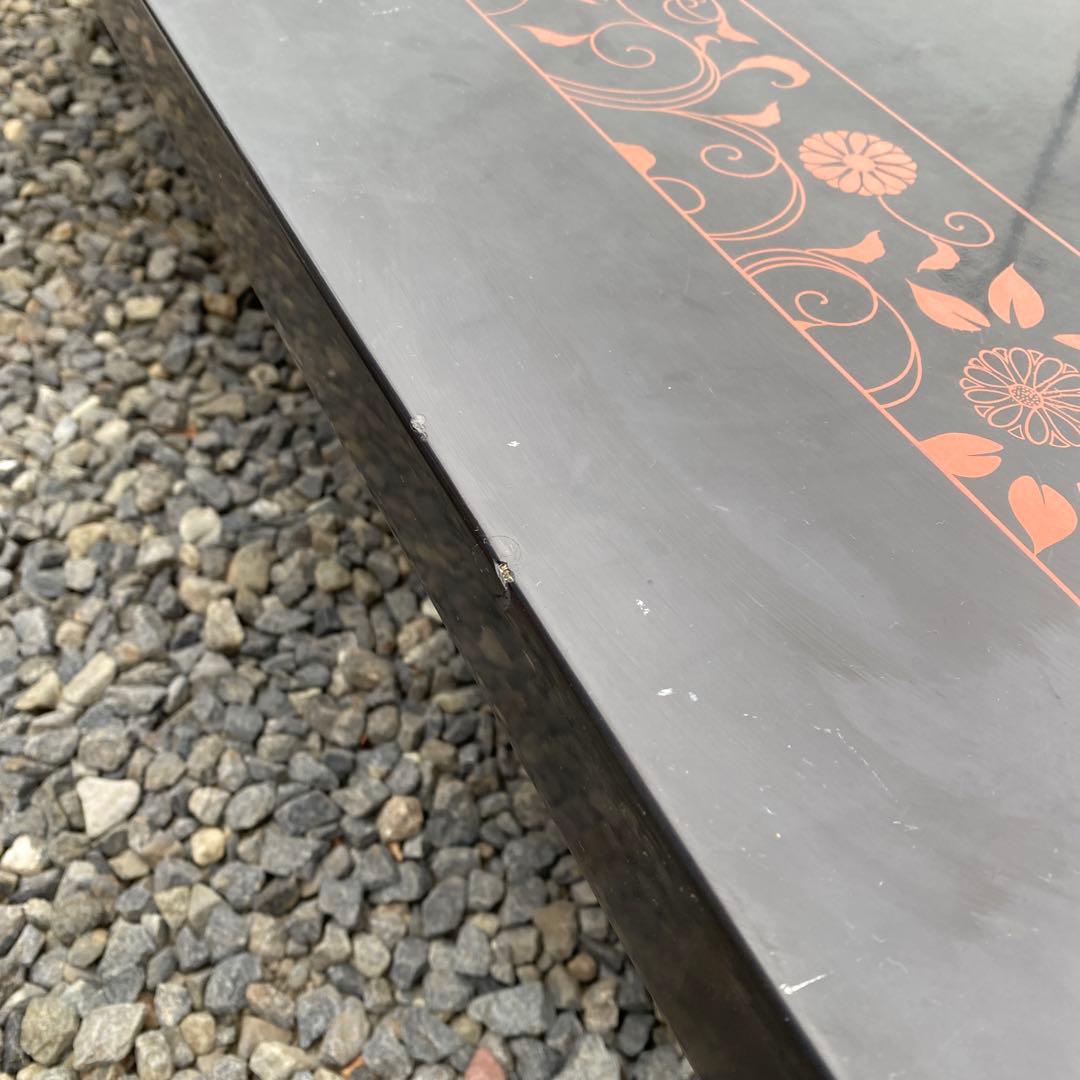 黒塗り 上品な ローテーブル 座卓 文机 書机　幅120cm