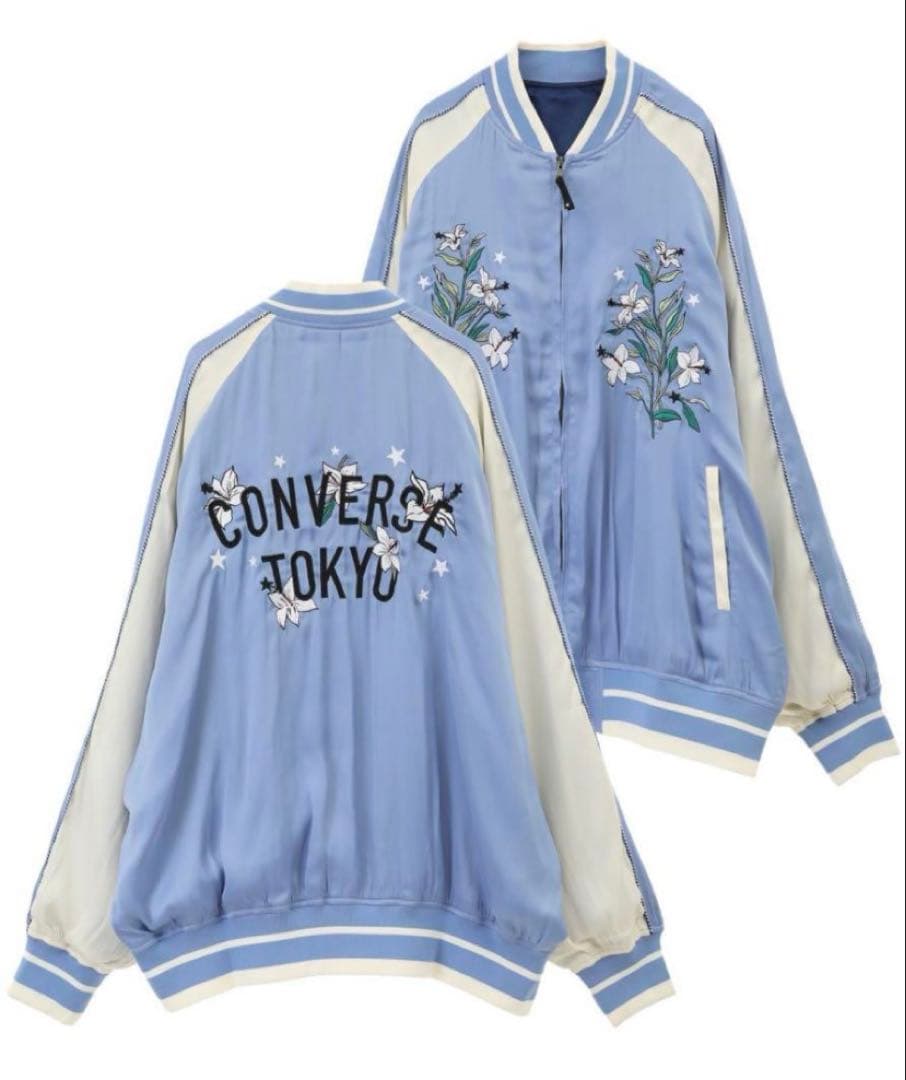 コンバーストウキョウ サテンオーバーサイズスーベニアジャケット スカジャン