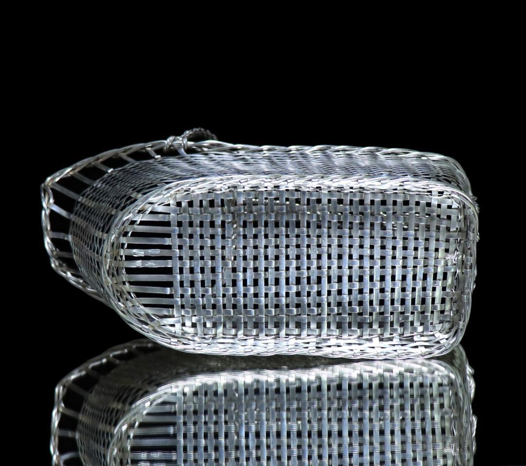 ヴィンテージ クリストフル ワインボトルバスケット 高級シルバーコーティング